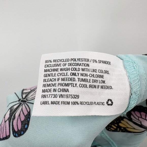 NEW Colsie Satin Butterfly Lace Trim Cropped V Neck Pajama Tank Top Size XL - Picture 8 of 9